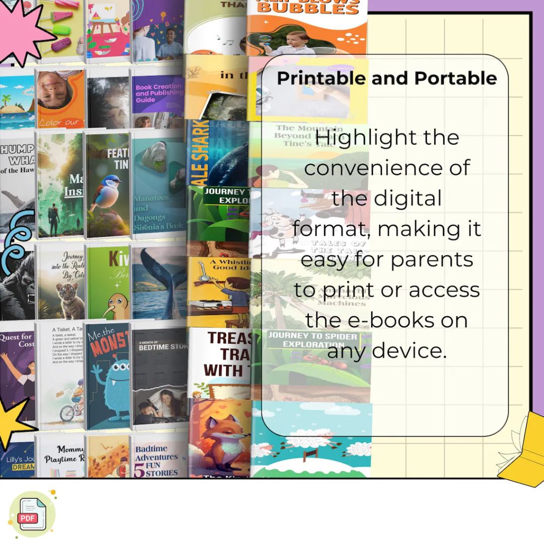 500 Children E-Books Bundle, Self Help, Kids e-books, Kids Stories, Kids Educational Set
