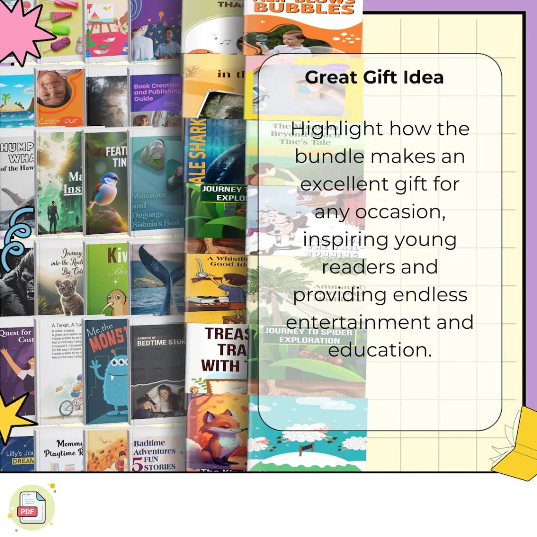 500 Children E-Books Bundle, Self Help, Kids e-books, Kids Stories, Kids Educational Set