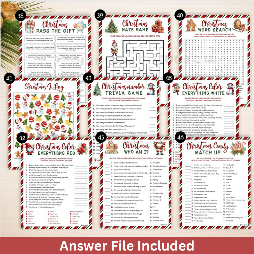 The Ultimate 65 Christmas Party Games Printable Bundle