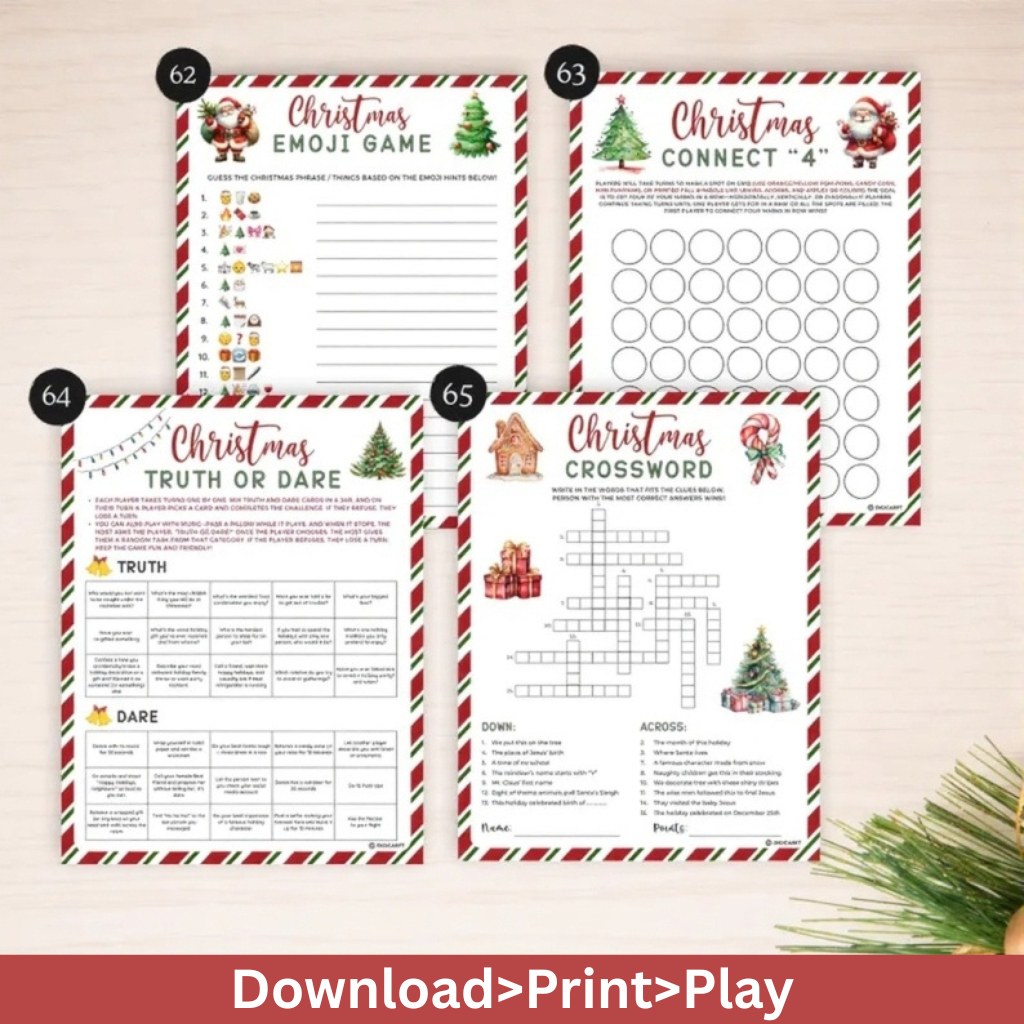 The Ultimate 65 Christmas Party Games Printable Bundle
