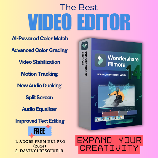 Filmora 14: The Ultimate Video Editing Software for Creators for Windows (Lifetime)