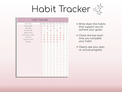 Seguimiento de actividad física y calorías | Planificador de comidas | Seguimiento de hábitos | Planificador de entrenamiento digital