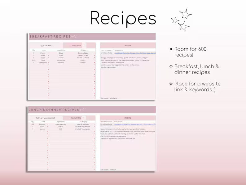 Weekly Meal Planner and Grocery List