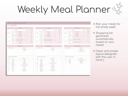 Weekly Meal Planner and Grocery List