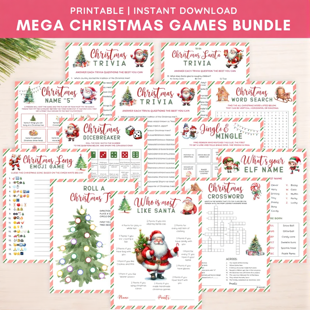 The Ultimate 65 Christmas Party Games Printable Bundle